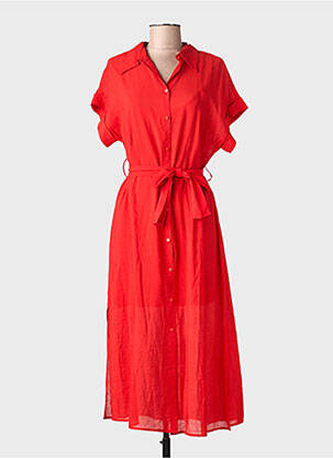 Rochie lungă roșu MANGO femeie