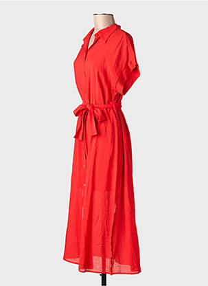Rochie lungă roșu MANGO femeie