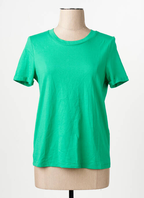 Tricou croială dreaptă mâneci scurte verde VERO MODA femme