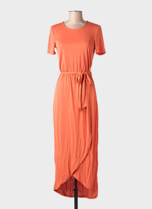 Rochie midi mâneci scurte mâneci scurte portocaliu OBJECT femme
