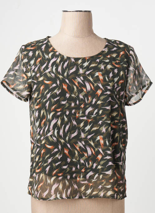 Tricou guler rotund verde ONLY femme