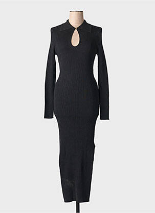 Rochie lungă negru MANGO femeie
