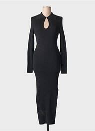 Rochie lungă negru MANGO femeie