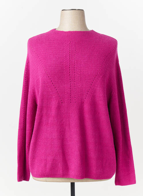 Pulover cu guler înalt roz STREET ONE femme
