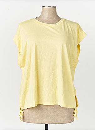 Tricou guler rotund mâneci scurte galben VERO MODA femeie