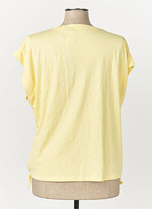 Tricou guler rotund mâneci scurte galben VERO MODA femeie