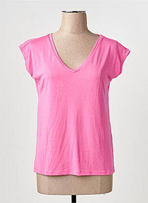 Tricou roz PIECES femeie