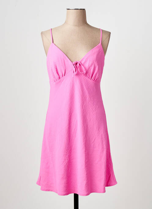 Rochie scurtă guler în v roz ONLY femme