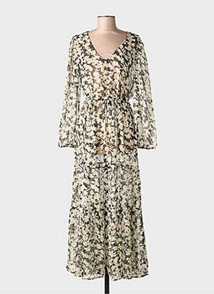 Rochie lungă negru MANGO femeie