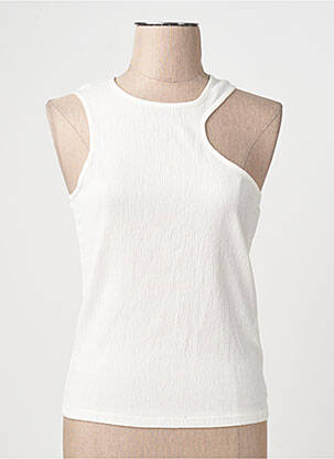 Maiou guler rotund alb VERO MODA femeie