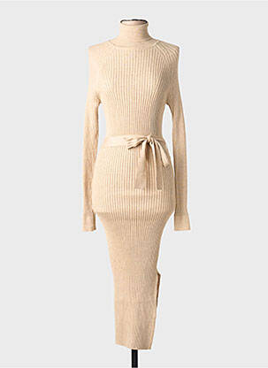 Rochie pulover bej MANGO femeie