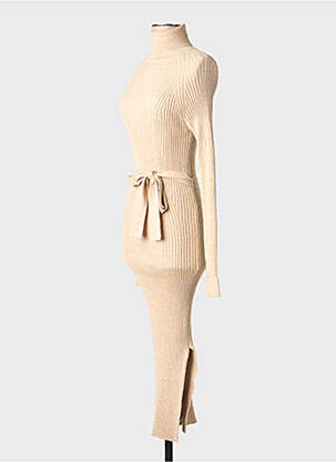 Rochie pulover bej MANGO femeie