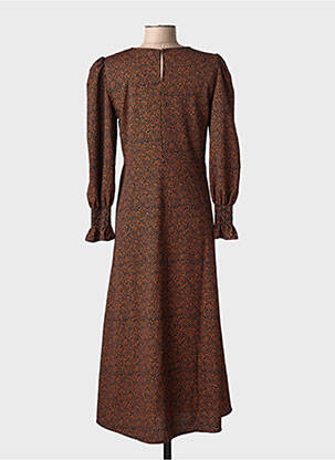 Rochie lungă portocalie MANGO femeie