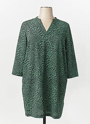 Rochie midi guler rotund verde CARMAKOMA femeie