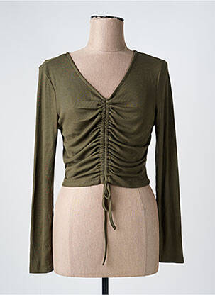 Tricou mâneci lungi mâneci lungi verde ONLY femeie