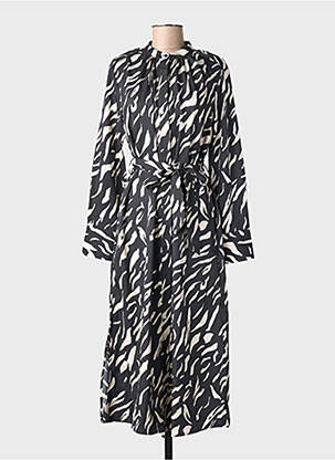 Rochie lungă negru MANGO femeie