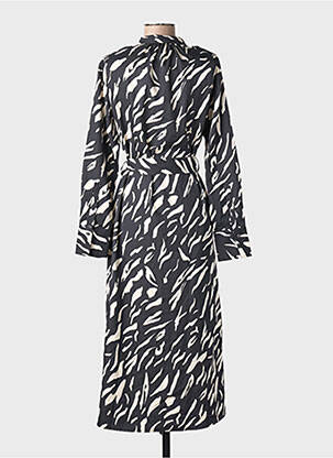 Rochie lungă negru MANGO femeie