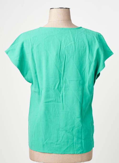 Tricou guler în v mâneci scurte verde VERO MODA femme