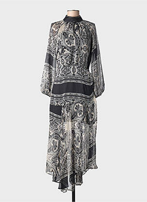 Rochie lungă negru MANGO femeie