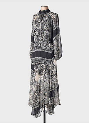 Rochie lungă negru MANGO femeie