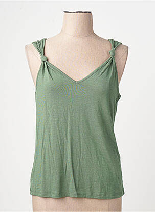 Maiou croială dreaptă fără mâneci verde VILA femme