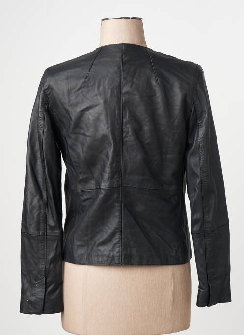 Geacă din piele negru MANGO femme