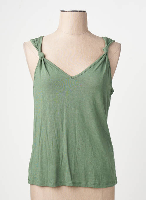 Maiou croială dreaptă fără mâneci verde VILA femme