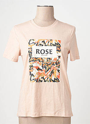 Tricou croială dreaptă mâneci scurte roz ONLY femeie