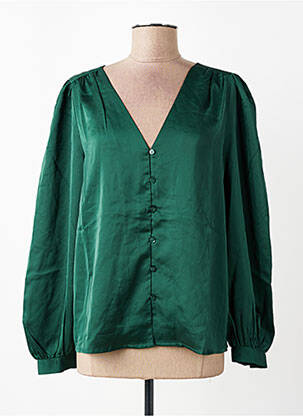 Cămașă guler mao mâneci lungi verde VILA femeie