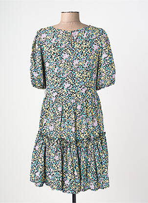 Rochie scurtă guler rotund verde ONLY femeie