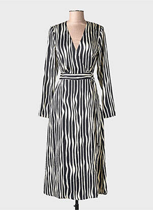 Rochie lungă negru MANGO femeie