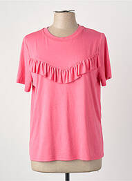 Tricou roz PIECES femeie