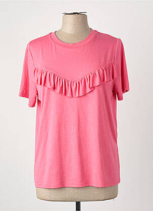Tricou roz PIECES femme