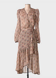 Rochie lungă roz MORGAN femme