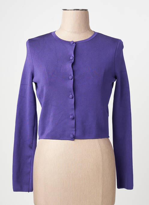 Vestă cu mâneci lungi violet MANGO femme