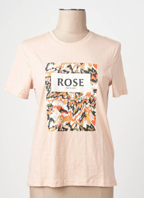 Tricou croială dreaptă mâneci scurte roz ONLY femme