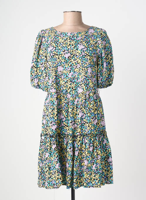 Rochie scurtă guler rotund verde ONLY femme