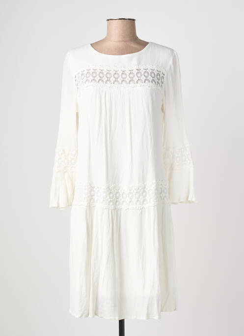 Rochie midi mâneci 3/4 mâneci 3/4 alb ONLY femme