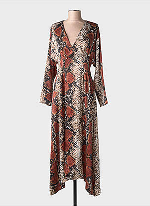 Rochie lungă maro MANGO femeie