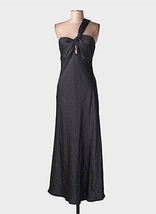 Rochie lungă negru MANGO femeie