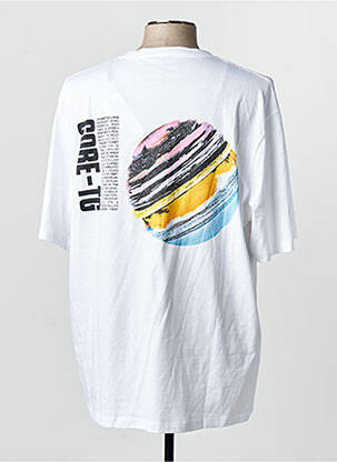 Tricou guler rotund alb JACK & JONES bărbat
