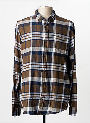 Cămașă cu mâneci lungi maro JACK & JONES bărbat
