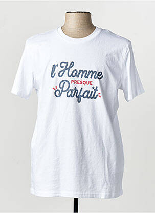 Tricou alb MONSIEUR TSHIRT bărbat
