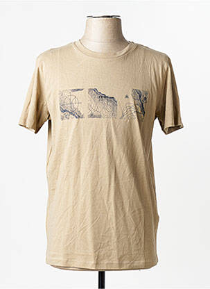 Tricou guler rotund bej JACK & JONES homme
