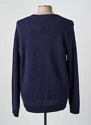 Pulover guler rotund mâneci lungi albastru JACK & JONES bărbat