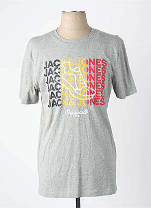 Tricou gri JACK & JONES bărbat