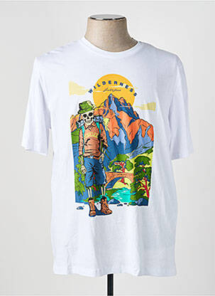 Tricou alb JACK & JONES bărbat