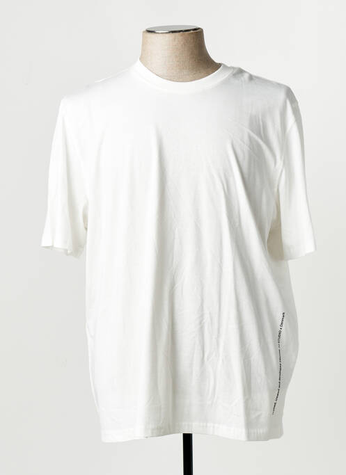 Tricou guler rotund mâneci scurte alb JACK & JONES homme