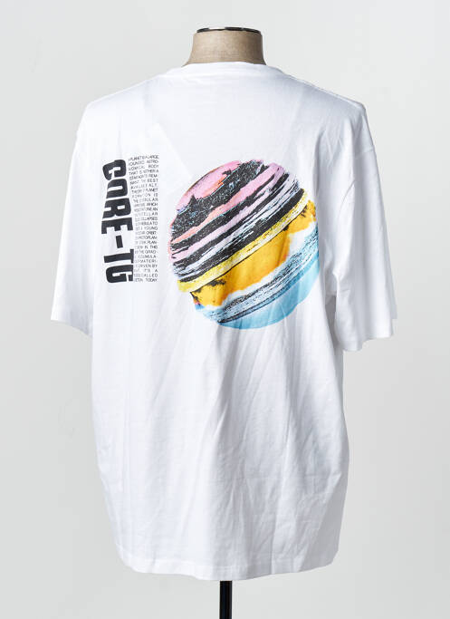Tricou guler rotund alb JACK & JONES homme