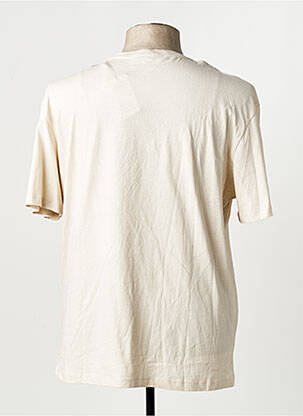 Tricou guler rotund mâneci scurte bej JACK & JONES bărbat